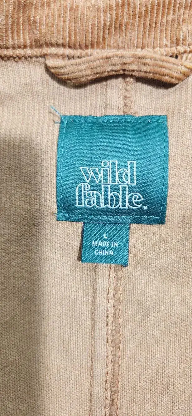 Wild Fable Brown Corduroy Zip Jacket Size L